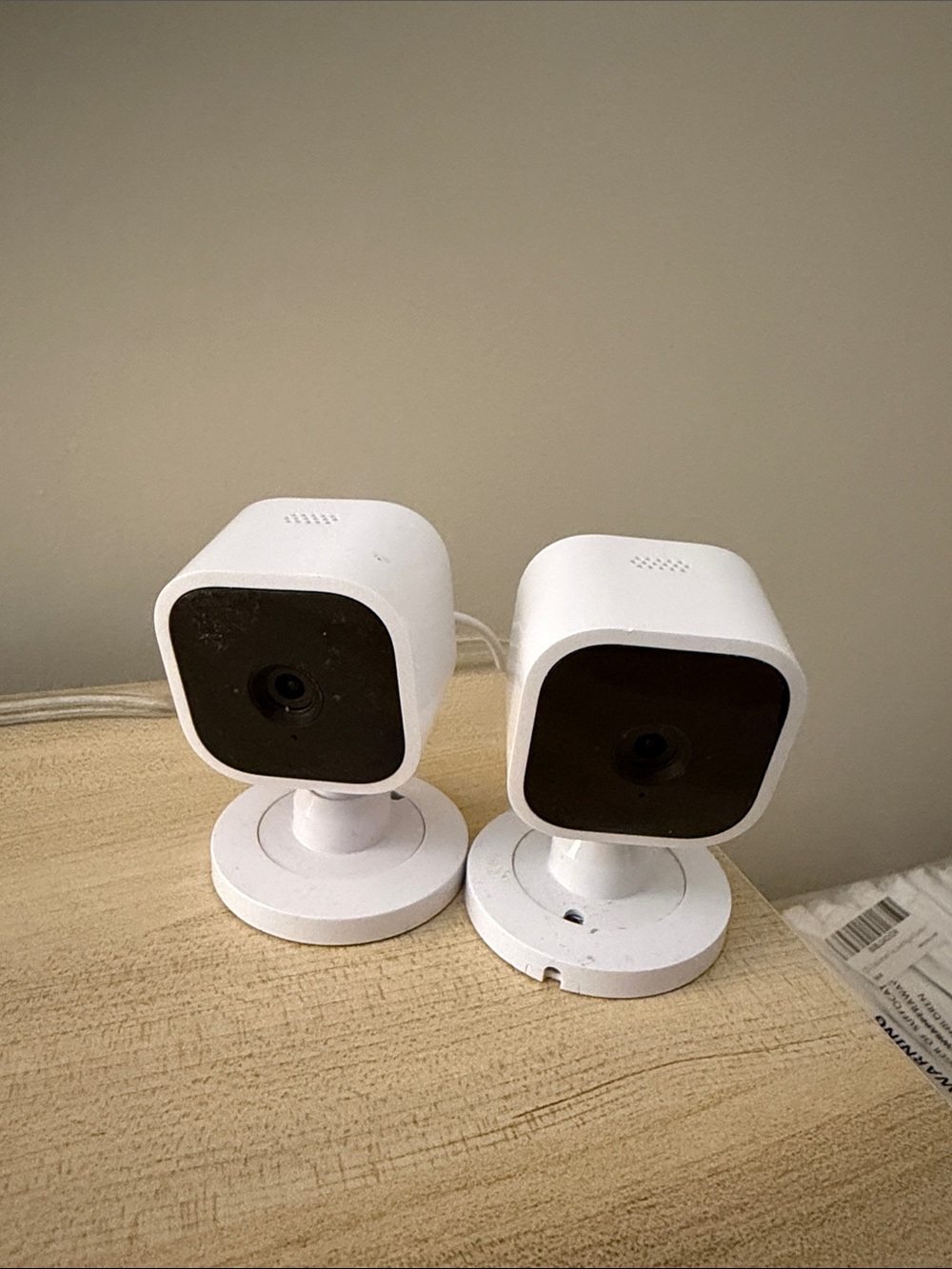 White Indoor Wireless Security Cameras (Pair)